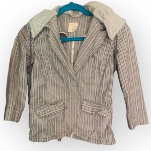 Vintage FREE PEOPLE Striped Blazer with Detachable Hood